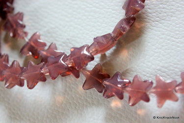 Brown Star Shaped Glass Beads 13mm